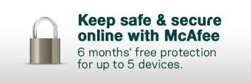 Keep sage & secure online with McAfee