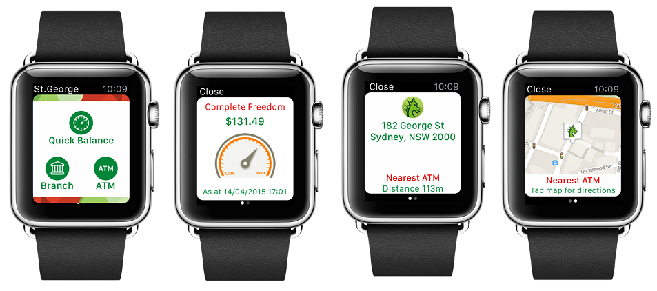 Apple watch with the St.George app