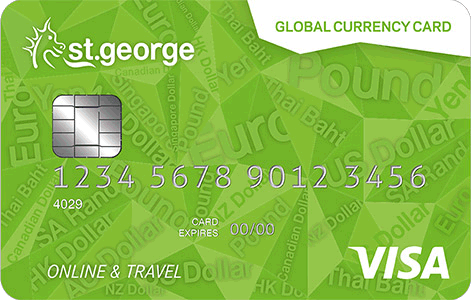 Travel money card - order a Global Currency Card | St.George Bank