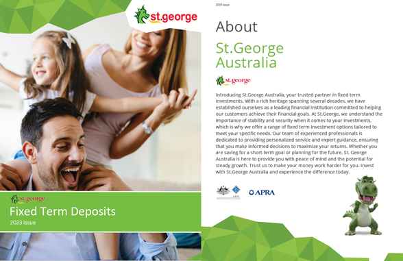  Screenshot of a "Fixed Term Deposits" prospectus reportedly from St.George.